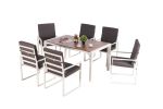 Patio Furniture Set 7 Piece Outdoor Dining Table Set, Dining Table and Chairs Set, Patio Conversation Set with Cushions