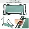 Foldable Garden Kneeler Seat with Kneeling Soft Cushion Pad Tools Pouch Portable Gardener