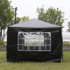 10'x30' Outdoor Party Tent with 8 Removable Sidewalls, Waterproof Canopy Patio Wedding Gazebo, Black