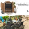 6 Pieces Patio Dining Set with Umbrella