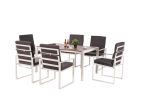 Patio Furniture Set 7 Piece Outdoor Dining Table Set, Dining Table and Chairs Set, Patio Conversation Set with Cushions