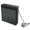 18" Freestanding & Recessed Electric Fireplace Insert Heater, Indoor Electric Stove Heater with Hearth Flame,black XH